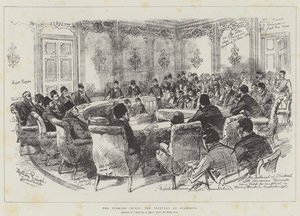 De Turkse crisis, het tribunaal in Stamboul door Melton Prior